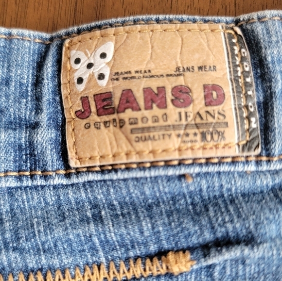 Jeans D micro mini skirt yk2 beaded size L - Picture 3 of 7